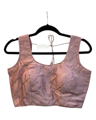 Baby Pink -  Dupion Silk Lehenga Set - Size UK 12 (38
