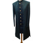 Teal - Classic Self Brocade Panelled Sherwani with Tousers - XS, S, M, L, XL to XXXL BS990 01RA25