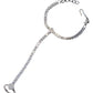 Clear - Silver Finish Panja / Indian Ladies Hand Accessory - Fashion Jewellery - Bollywood - Weddings - AE2443 11Jp24