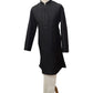 Black - Handloom Self Brocade Mens Indian Kurta set - Weddings / Walimas , Sangeet, Eid, Mehndi / Henna - KCS2404 08KP24