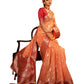 Coral - Handloom  - Cotton Silky Banarasi Saree with Blouse Piece - RP84003 10KP25