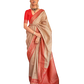 Gold / Red - Silky Handloom Banarasi Saree with Blouse Piece -  12TY25 REW1046