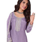 Lilac  - Simple / Classy Silky Ladies Indian Salwar Suit with Rich Dupatta - Available in Sizes 12 & 18 - VF69096 VR 0924