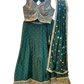 Size UK 10 (36") Dark Green - Lehenga Set - Mehndi / Sangeet / Bridesmaids / Weddings / Garba  - UK Stock - 24h Dispatch - JF12061 09TT26