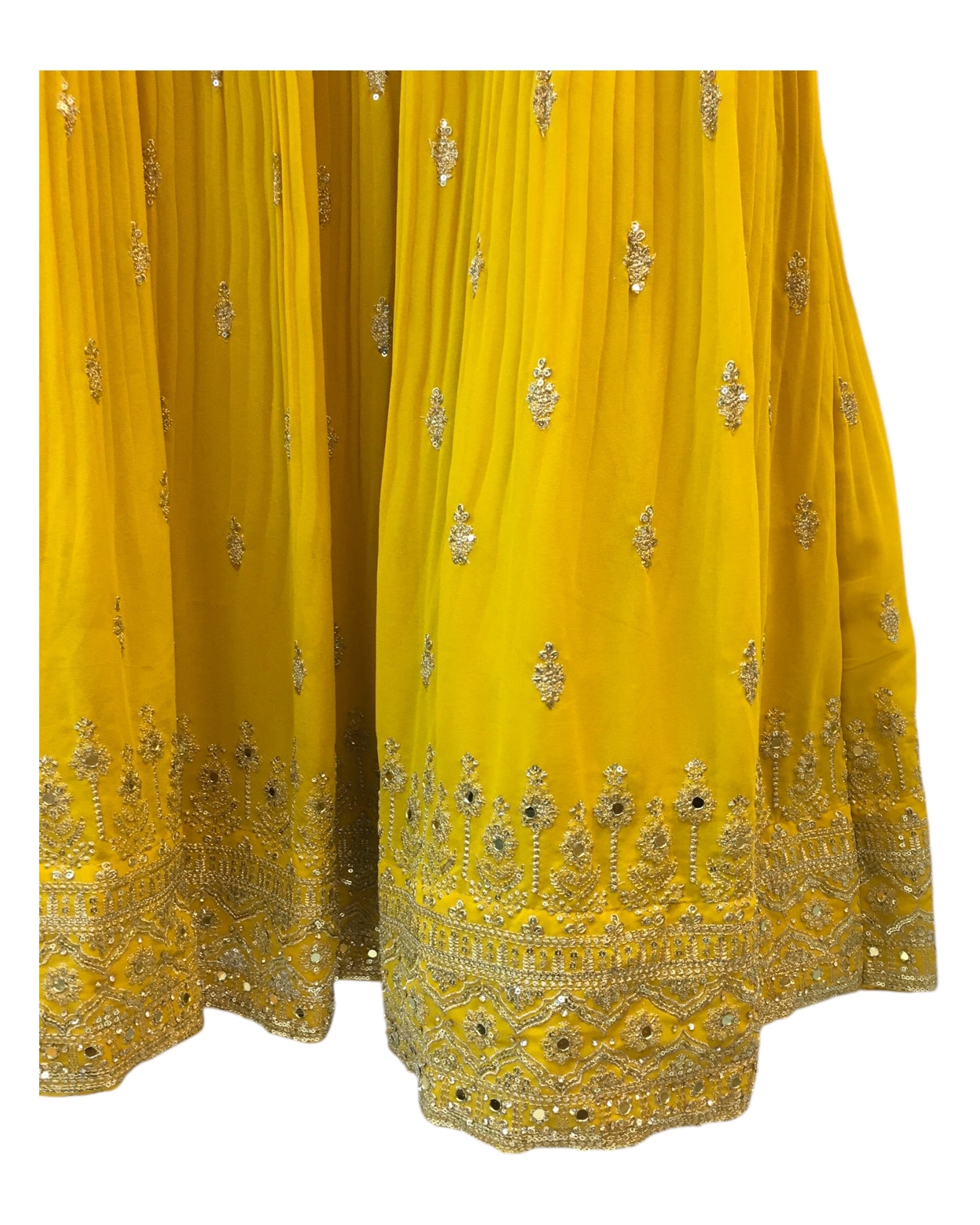 Size 16 / 42" Bust - Haldi Yellow - Ready Made Lehenga Set - UK Stock - 24h Dispatch - KTC250201 JY 0225