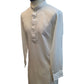White - Rich Material Mens Indian Kurta set - Pair with a waistcoat or wear under Sherwanis - Weddings / Walimas , Sangeet, Mehndi / Henna , Eid / Diwali - BS2503 01VK25