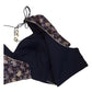 36" Bust (UK 10) Navy Blue with Maroon - Banarasi Brocade Saree / Lehenga blouse - Can be let out to size 12  - VFJ250 01KY25