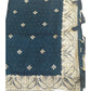Teal - Silky - Party Wear Embroidered Saree with Blouse Piece - SP250409 VP