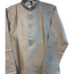 Silver Grey - Banarasi Handloom Brocade Mens Indian Kurta set - UK Stock - Weddings / Walimas , Sangeet, Diwali, Eid, Mehndi / Henna - VEE1642 KJ