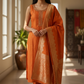 UK 16 / 42" - Orange - Silky Ladies Trousers Suit - Sangeet / Henna / Temple - OC42162 TV