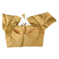 Gold - Plain Silky Saree blouse with cups, Short Sleeves- 36" to 44" - RNK - C190B-R