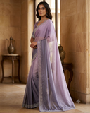 Dusty Pink - Saree with Thread / Stone Work and Blouse Piece - UK stock - 24hr Dispatch - SP2620 KC