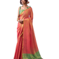 Coral - Classic Plain Cotton Silky Fancy Saree with Blouse Piece - UK Stock - 2/3 days Delivery  12KV25 RP514