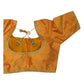 Orange / Amber - Dupion Silky Saree / Lehenga blouse - 38" Bust (UK 12) Can be let out to size 16  - KP272 01Hp25
