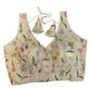 Gold - Multi Coloured Embroidery Saree / Lehenga Blouse - With Cups - Margin to loosen - UK Stock - AF2503 KP 1224