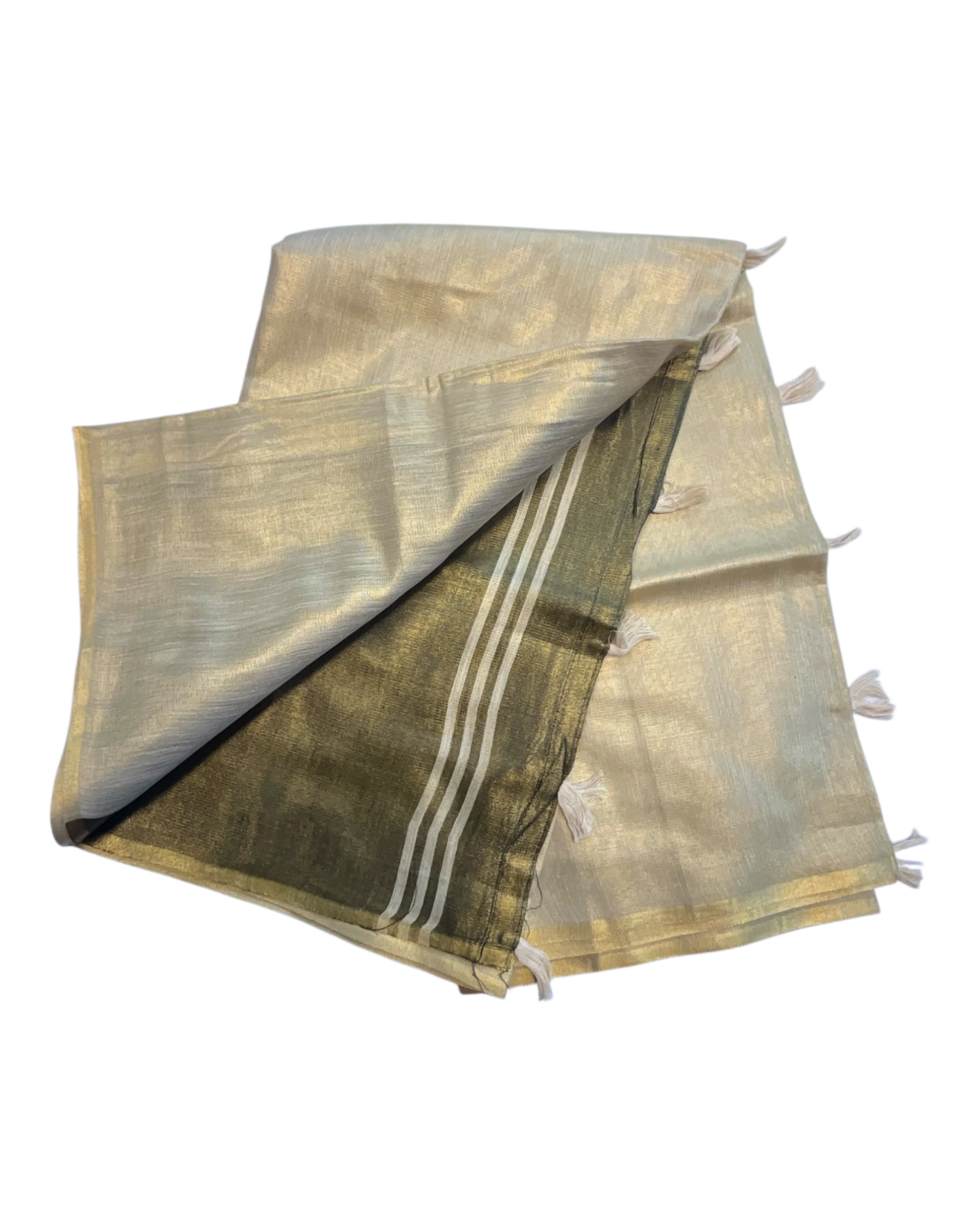 Gold - Classic Plain Cotton Silky Fancy Saree with Blouse Piece - UK Stock - 2/3 days Delivery  12KV25 RP515