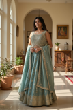 Size 12 / 38" Bust - Sea Green - Ready Made Lehenga Set - UK Stock - 24h Dispatch - KTC250629 JY