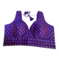 40" / UK 14 - Purple - Silky Designer Saree blouse with cups,  Sleeveless - UK Stock - Quick Delivery - RNK - R717 KV