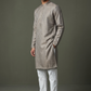 Light Brown - Banarasi Handloom Brocade Mens Indian Kurta set with Trousers - UK Stock - Weddings / Walimas , Sangeet, Diwali, Eid, Mehndi / Henna - VEE2508 VR