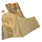 42" Bust (UK 16) Beige Cream - Banarasi Brocade Saree / Lehenga blouse - Can be let out to size 18  - VFJ217 01KY25