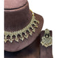 Gold / Neutral - Large Size Antique Gold Finish Necklace Set with Earrings - KAJ1015  KK 0525