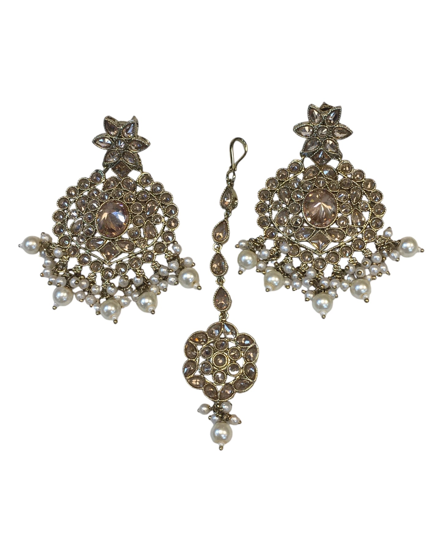 Antique Gold & Pearls - Antique Gold Finish Long Necklace set - Bollywood - Weddings - KAJ1047 11KA24