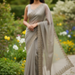Gold - Rich Saree with Stone Work and Blouse Piece - UK stock - 24hr Dispatch - RS2516 TH