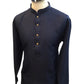 Navy Blue - Rich Material Mens Indian Kurta set - Pair with a waistcoat or wear under Sherwanis - Weddings / Walimas , Sangeet, Mehndi / Henna , Eid / Diwali - BS2503 01VK25