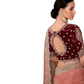Coral Pink - Fancy Saree with contrast Blouse Piece - UK stock - 24hr Dispatch - TFH206TT