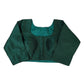 Bottle Green - Silky Saree blouse with cups,  Long Sleeves, High Back - 42" - UK Stock - Quick Delivery - RNK - R231F-A