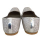 Very comfortable Silver / Light Grey Brocade Loafer Style Indian Mens shoes - Mojari, Khossay -  YD2305