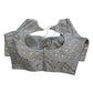 34", 38" & 42" - Silver Grey - Banarasi Brocade Saree / Lehenga Blouse -UK Stock - Quick Dispatch - X767 08Ap25