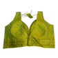40" / UK 14 - Lime Green - Silky Designer Saree blouse with cups,  Sleeveless - UK Stock - Quick Delivery - RNK - R717 KV