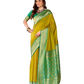 Henna Yellow - Silky Handloom Banarasi Saree with Blouse Piece -  12KH25 RP387