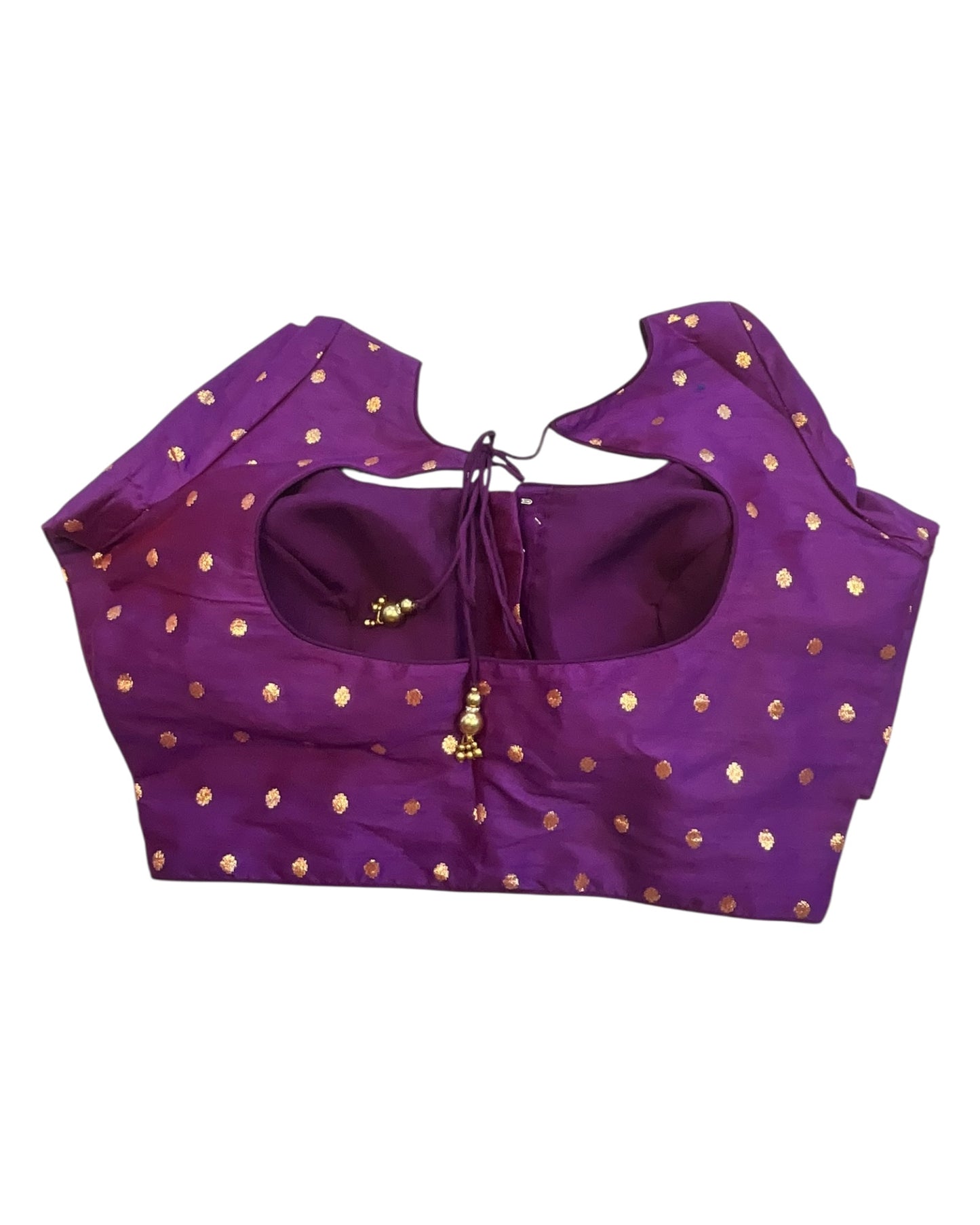 34", 38" & 42" - Purple - Banarasi Brocade Saree / Lehenga Blouse -UK Stock - Quick Dispatch - X767 08Ap25