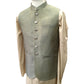 Pista Green - Handloom Dupion Silk Mens Waistcoat - DL2302 KKp1023