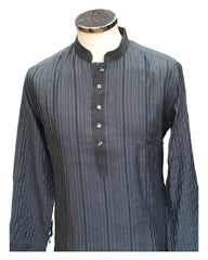 Dark Grey - Designer Mens Indian Kurta Set - Weddings / Walimas , Sangeet, Eid, Mehndi / Henna - HHF2414 09KR24