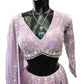 Pastel Lilac - Delicately Embroidered Chiffon Designer Lehenga Set - UK 12-16 - UK Stock - 24h Dispatch - NE2408 HP 0724