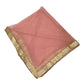 Large Soft Net Dupatta with Gold Beaded Border - Mix N Match -  HSK2307 RP 1023