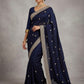 Navy Blue - Fancy Party Saree with Blouse Piece - UK stock - 24hr Dispatch - SP2603 VY