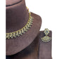 Lilac - Small Size Antique Gold Finish Necklace Set - AE2502 A 0525