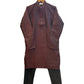 Dark Maroon - Brocade Mens Indian Kurta set - UK Stock - Weddings / Walimas , Sangeet, Diwali, Eid, Mehndi / Henna - NAD25717 KA