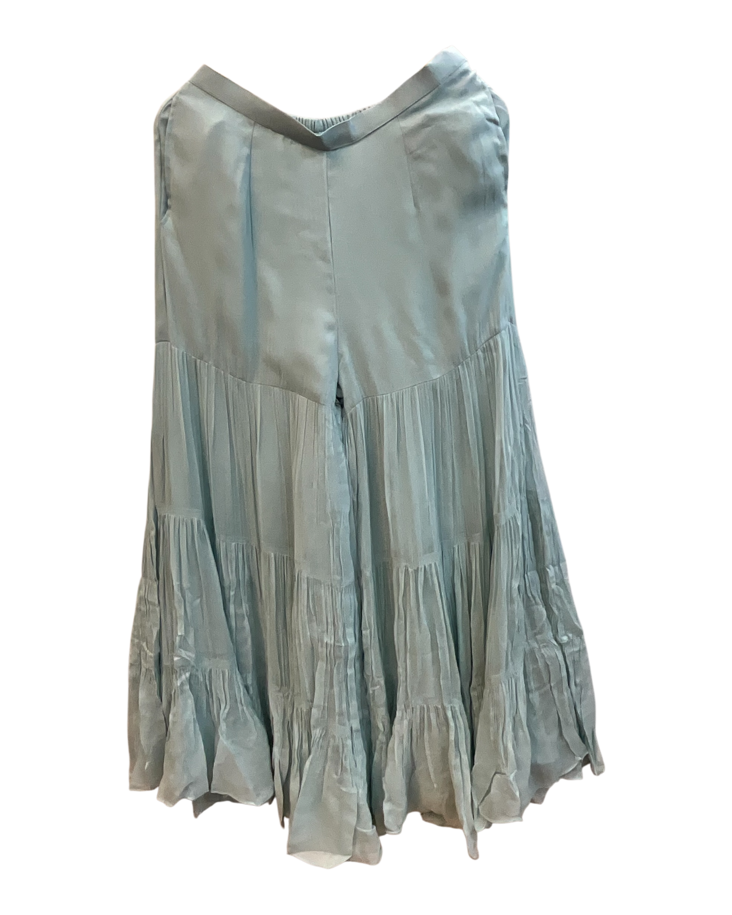 UK 12 / 38" - Pastel Light Blue - Designer Ladies Indian Medium Top Palazzo Trousers Suit - UK Stock - 2/3 days delivery - VMK CHARMI RP