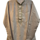 Baby Pink - Pastel - Soft Cotton Silky Mens Kurta Set with Neck Thread Embroidery- Sangeet Mehendi Haldi - KCS1019 06KC26