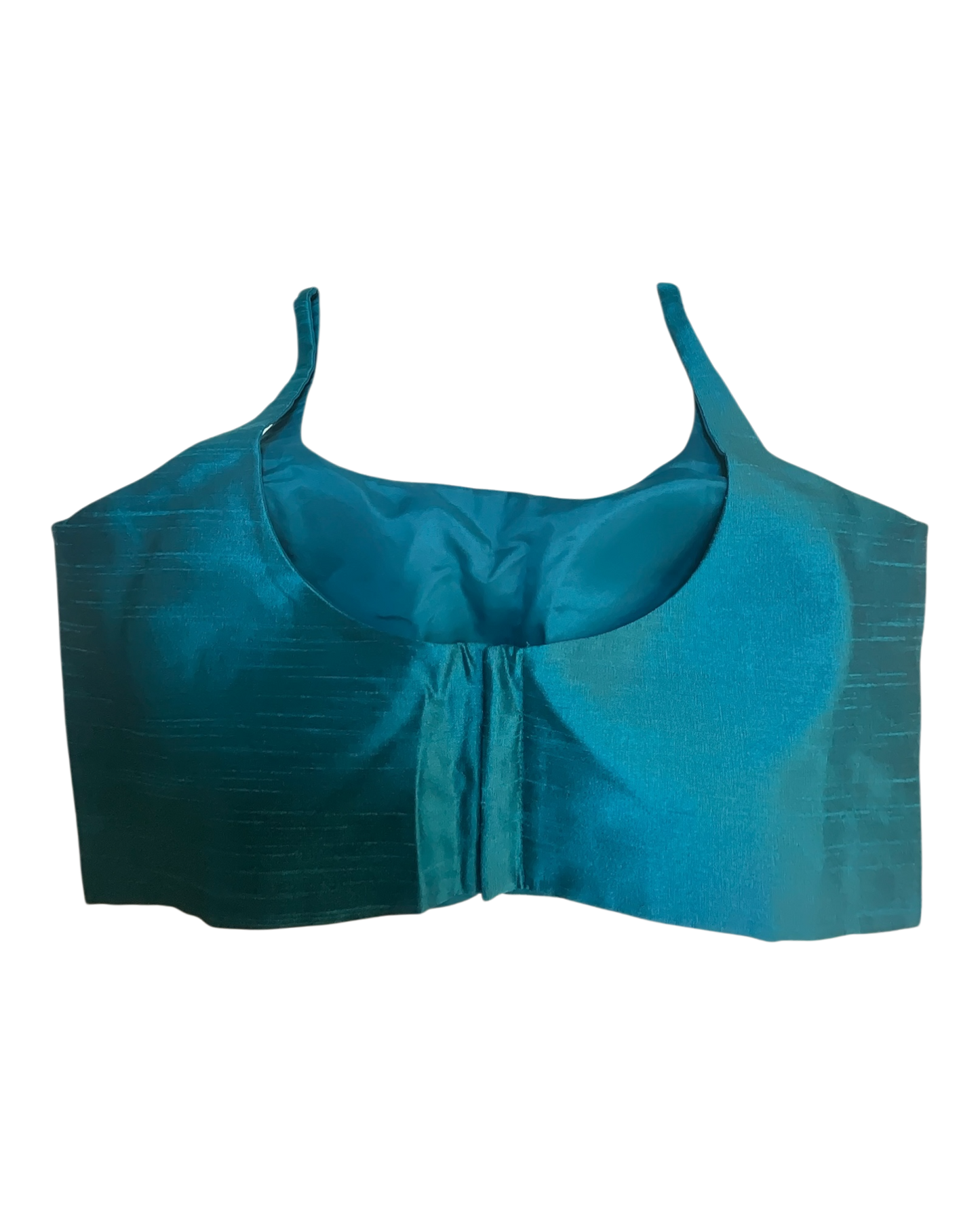 38" / UK 12 - Turquoise Blue - Silky Designer Saree blouse with cups,  Sleeveless - UK Stock - Quick Delivery - RNK - R651-H