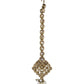 Gold / Neutral - Antique Gold Finish Medium Size Tika Head Piece - Indian Ladies Fashion Jewellery - AE2441 11Vp24