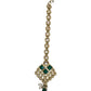 Green - Antique Gold Finish Medium Size Tika Head Piece - Indian Ladies Fashion Jewellery - AE2441 11Vp24