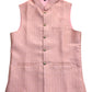 Pink - Banarasi Handloom Brocade Mens Waistcoat - UK Stock- Dispatch in 24 hrs - KCS241104 KK