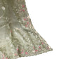 Pista Green - Pastel Sequins Silky Saree with Blouse Piece - MF3764 JY 0824