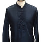 Petrol Blue - Mens Kurta Set with Rich Brocade Waistcoat  - SHU2505 TP 0325